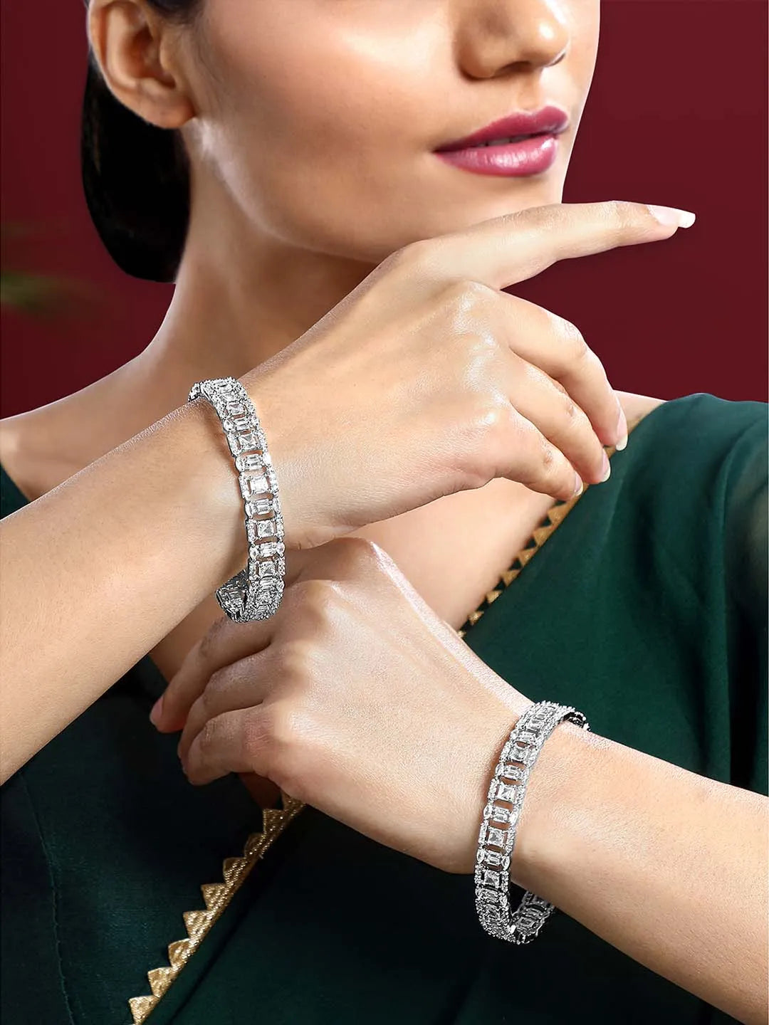 CZ Bangles Set – Sparkling Fashion Jewellery by Peora

