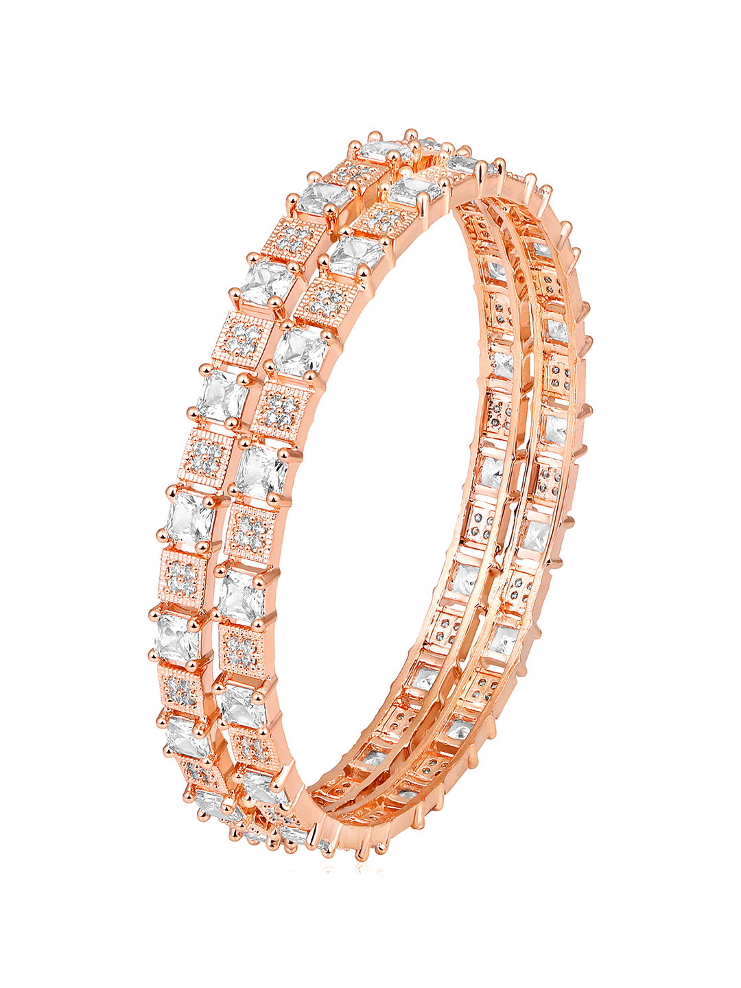 Gleaming CZ-Studded Bangles