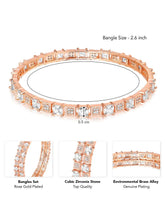 Gleaming & Sparkling CZ Bangles Set - Rose Gold