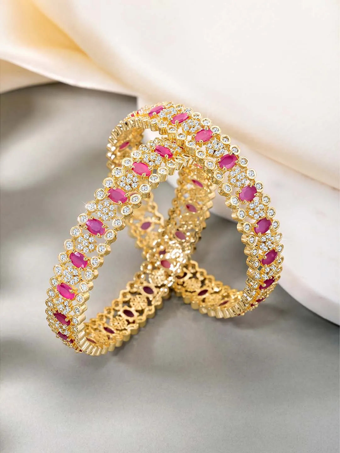 Stone Bangles Set – Elegant Fashion Jewellery by Peora

