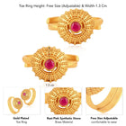 CZ Toe Rings by Peora | Sparkling Elegance for Every Step