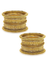 Classic Beauty Oxidized Golden Bangle Set