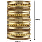 Stylish Boho Oxidized Bangle Set - Gold