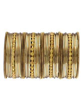 Classic Beauty Oxidized Golden Bangle Set