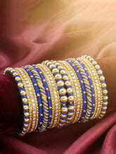 Peora Blue Traditional Bridal Bangle Set
