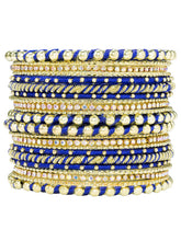 Peora Blue Traditional Bridal Bangle Set