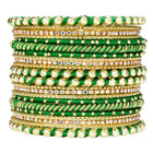 Peora Green Traditional Bridal Bangle Set