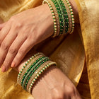 Peora Green Traditional Bridal Bangle Set