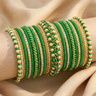 Peora Green Traditional Bridal Bangle Set
