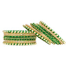Peora Green Traditional Bridal Bangle Set