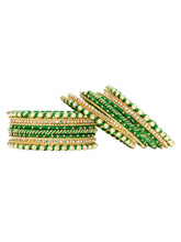 Peora Green Traditional Bridal Bangle Set