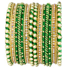 Peora Green Traditional Bridal Bangle Set