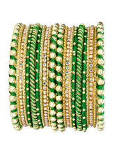 Peora Green Traditional Bridal Bangle Set