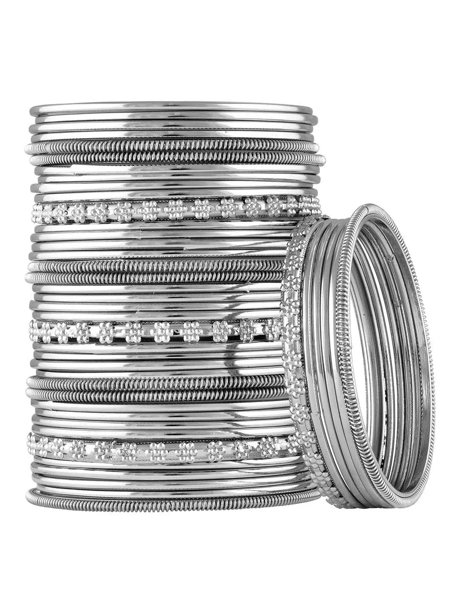 Stylish Boho Oxidized Bangle Set