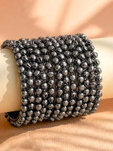 Peora Oxidised Ghungroo Bangle - Black