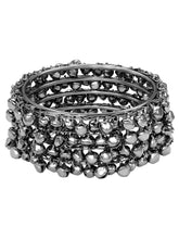 Peora Oxidised Ghungroo Bangle - Black