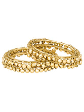 Peora Oxidised Ghungroo Bangle - Gold