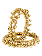 Peora Oxidised Ghungroo Bangle - Gold