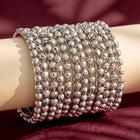 Peora Oxidised Ghungroo Bangle - Silver