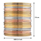 Timeless Oxidized Multicolour Bangle Set - Golden & Multicolor