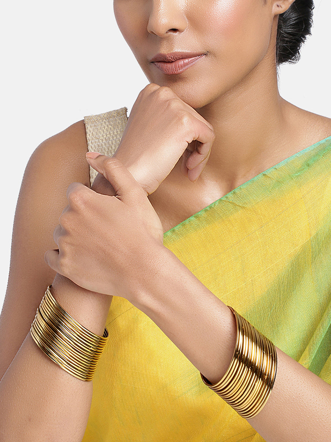 Timeless Style Oxidized Golden & Multicolour Bangle Set