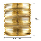 Eternal Beauty Oxidised Bangles - Gold