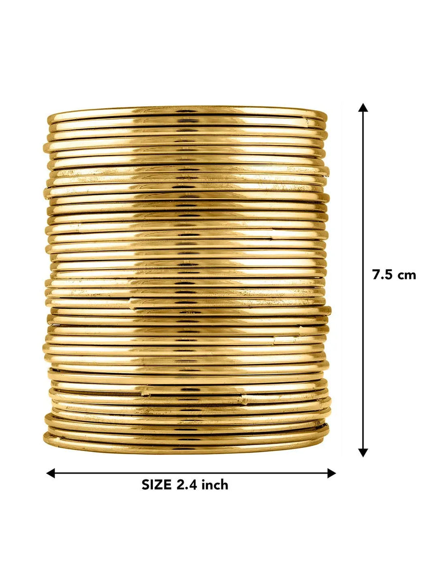 Eternal Beauty Oxidised Bangles - Gold