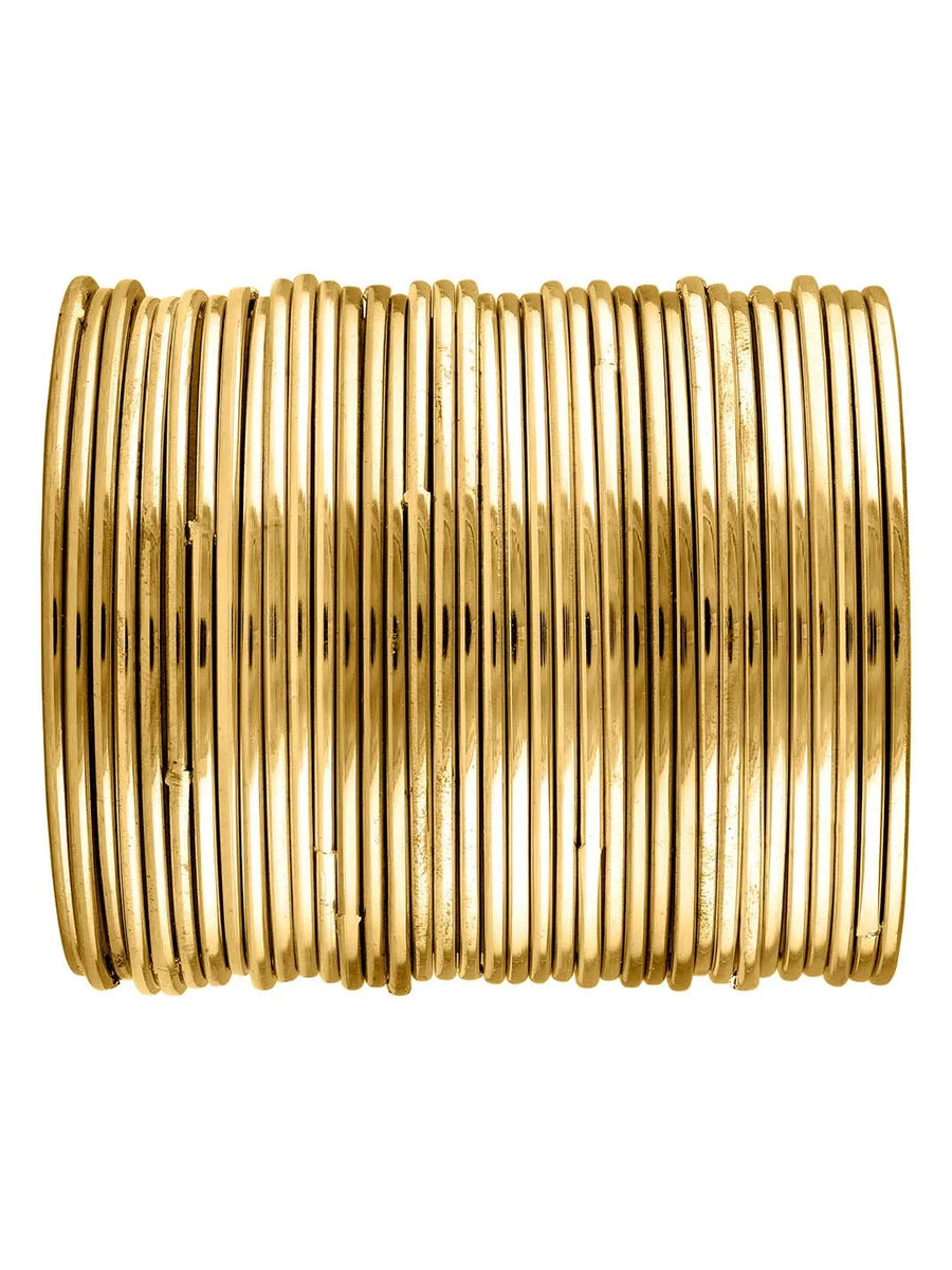 Eternal Beauty Oxidised Bangles - Gold