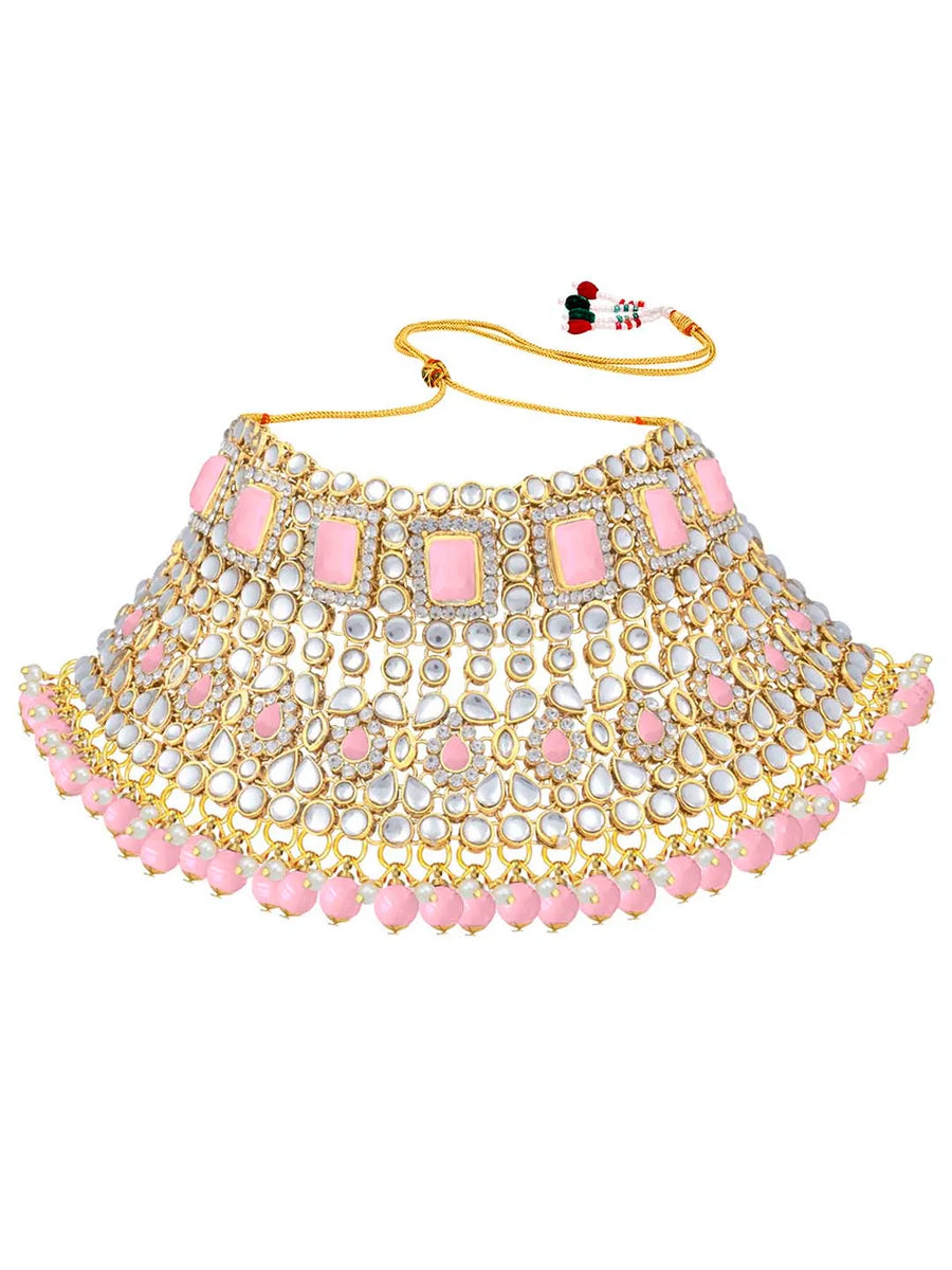 Rosa Regalia Bridal Jewellery Ensemble - Pink