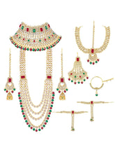 Rosa Regalia Bridal Jewellery Ensemble - Red Green