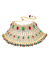 Rosa Regalia Bridal Jewellery Ensemble - Red Green