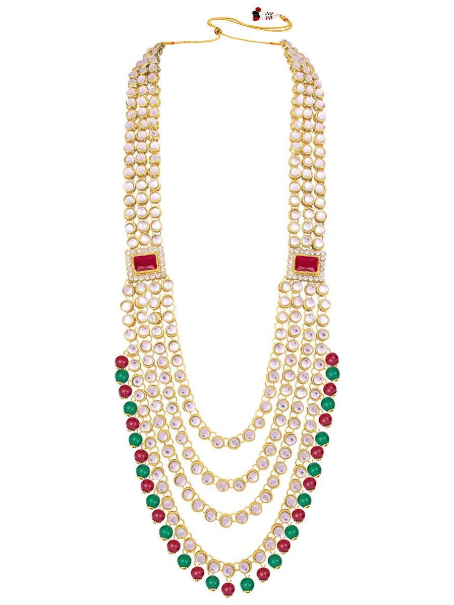 Rosa Regalia Bridal Jewellery Ensemble - Red Green