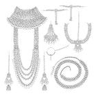 Rosa Regalia Bridal Jewellery Ensemble - Rhodium White