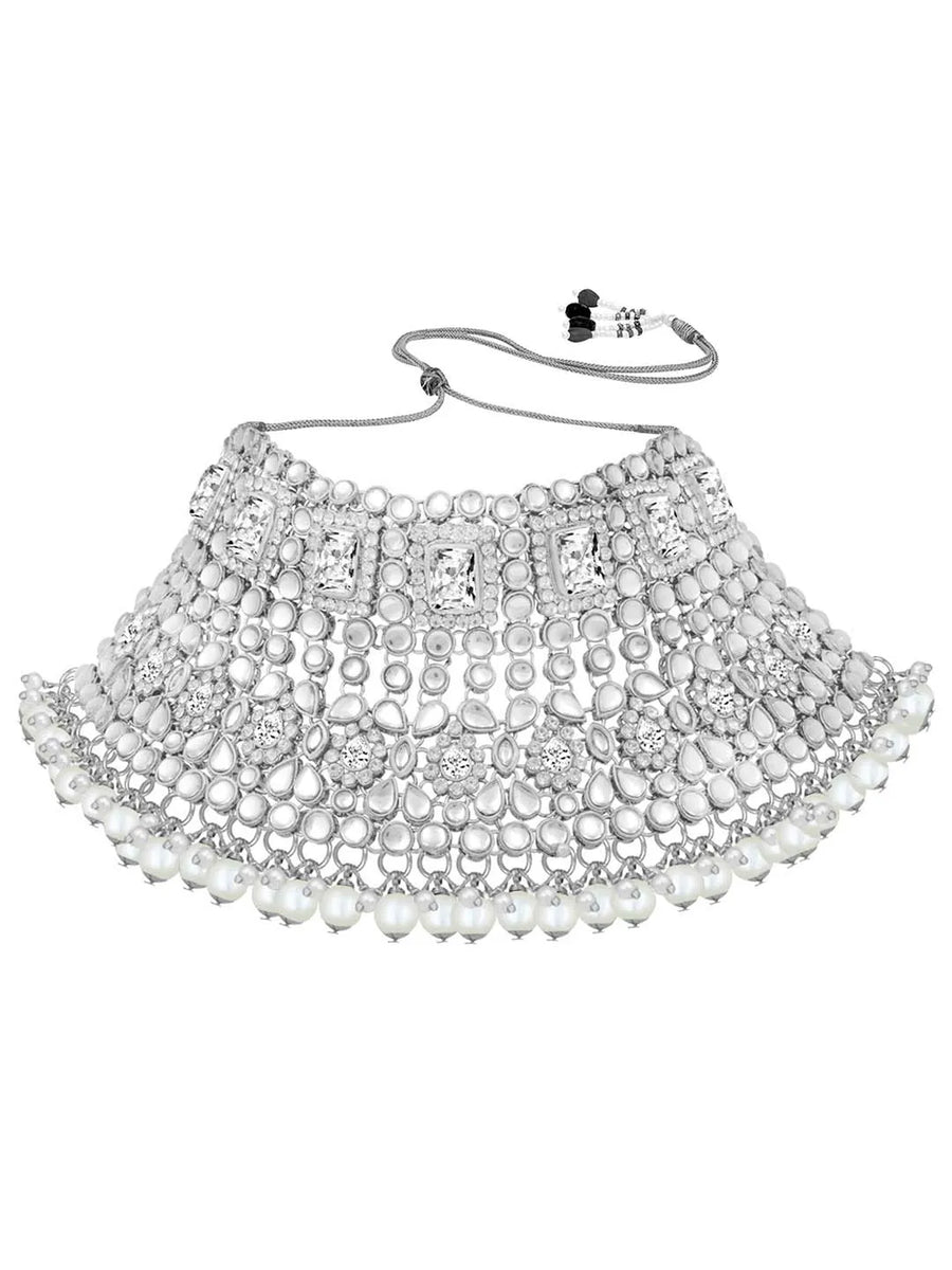 Rosa Regalia Bridal Jewellery Ensemble - Rhodium White
