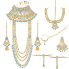 Rosa Regalia Bridal Jewellery Ensemble - Sky Blue