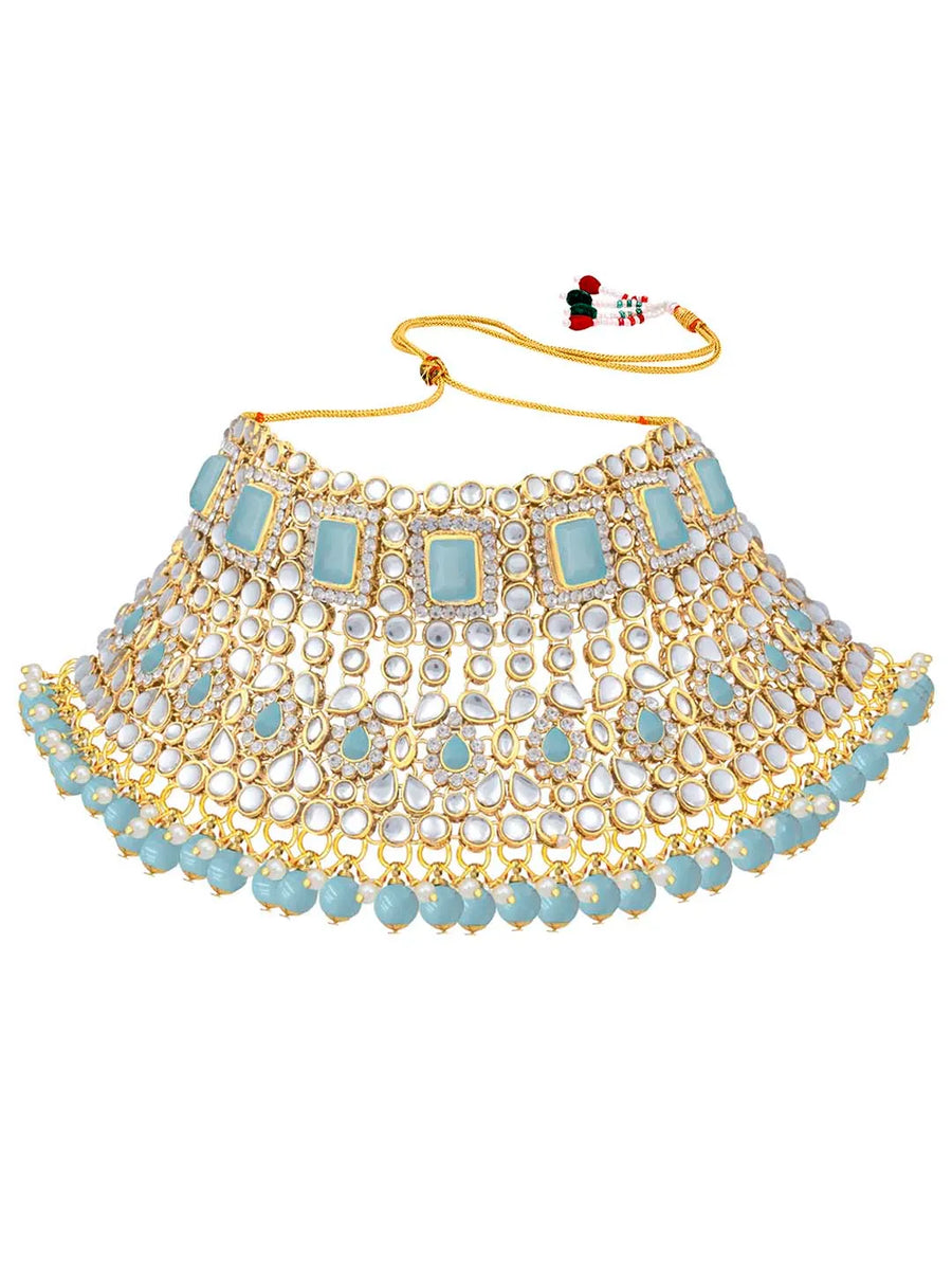 Rosa Regalia Bridal Jewellery Ensemble - Sky Blue
