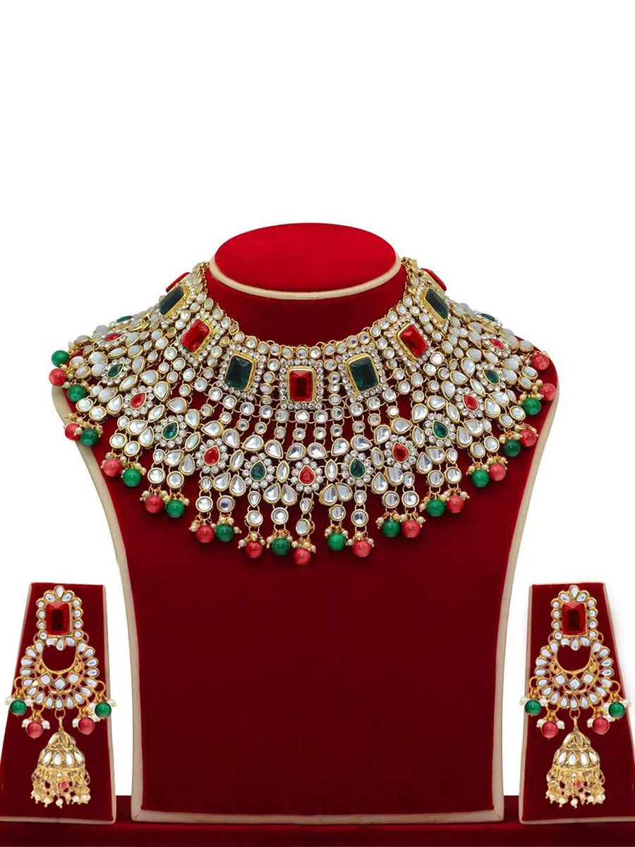 Celestial Charm A Starry Bridal Set - Red & Green