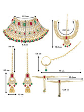 Celestial Charm A Starry Bridal Set - Red & Green