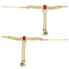 Celestial Charm A Starry Bridal Set - Red & Green