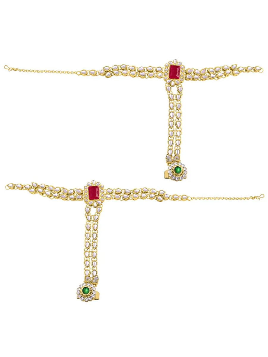 Celestial Charm A Starry Bridal Set - Red & Green