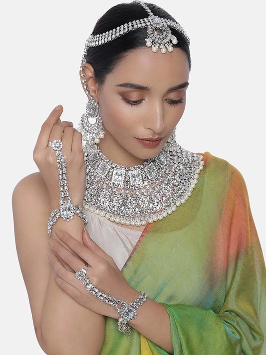 Starry Bridal Set – Sparkling Elegance for Your Big Day | Peora