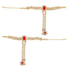 Celestial Charm A Starry Bridal Set - Red