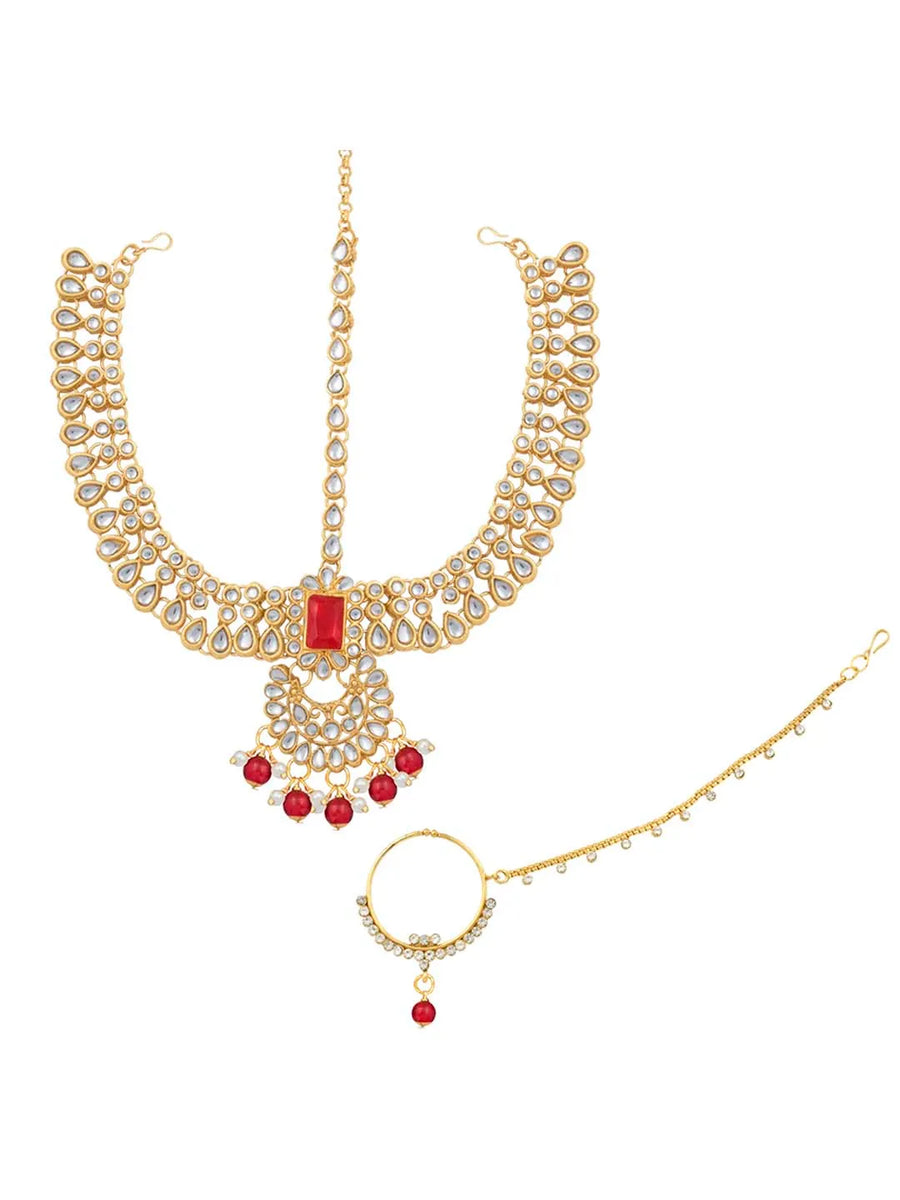 Celestial Charm A Starry Bridal Set - Red