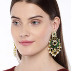 Sovereign Charm Dangle Earrings - Dark Green