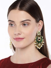 Sovereign Charm Dangle Earrings - Dark Green