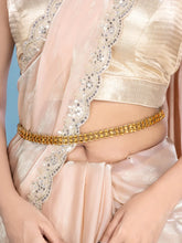 Graceful Blush Kundan Belly Chain - Champagne