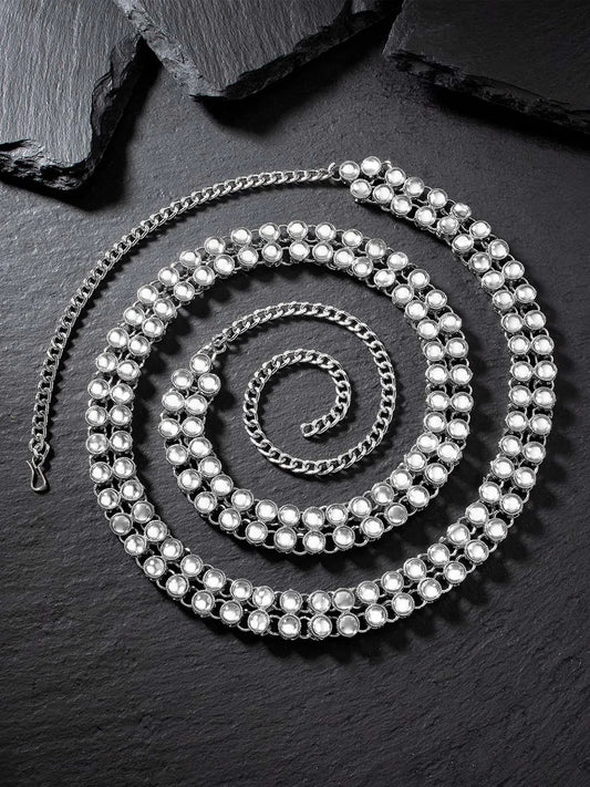 Kundan Belly Chain by Peora – Traditional Elegance Redefined