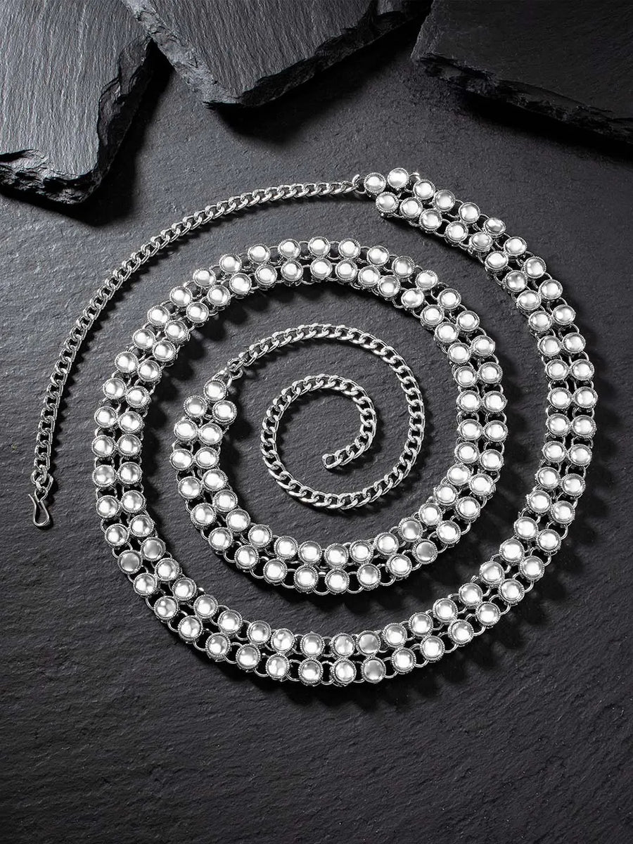 Kundan Belly Chain by Peora – Traditional Elegance Redefined
