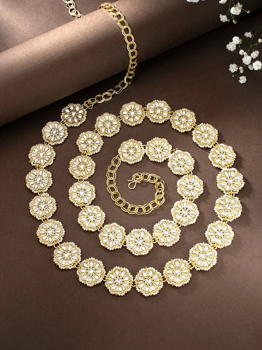 Timeless Kundan & Pearl Flower Chain