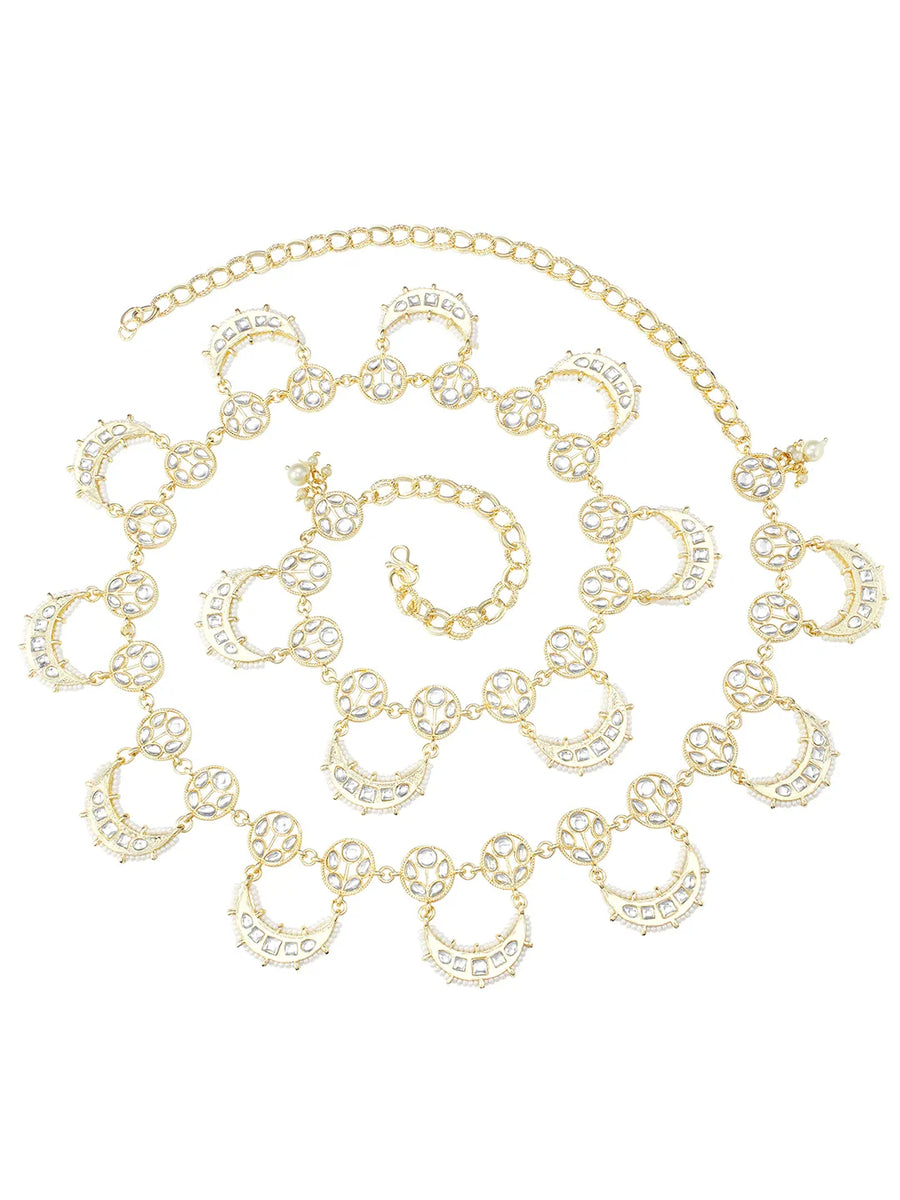 Celestial Charm Faux Kundan Belly Chain